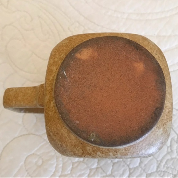 Square Brown POTTERY Creamer/Pitcher - Picture 7 of 7